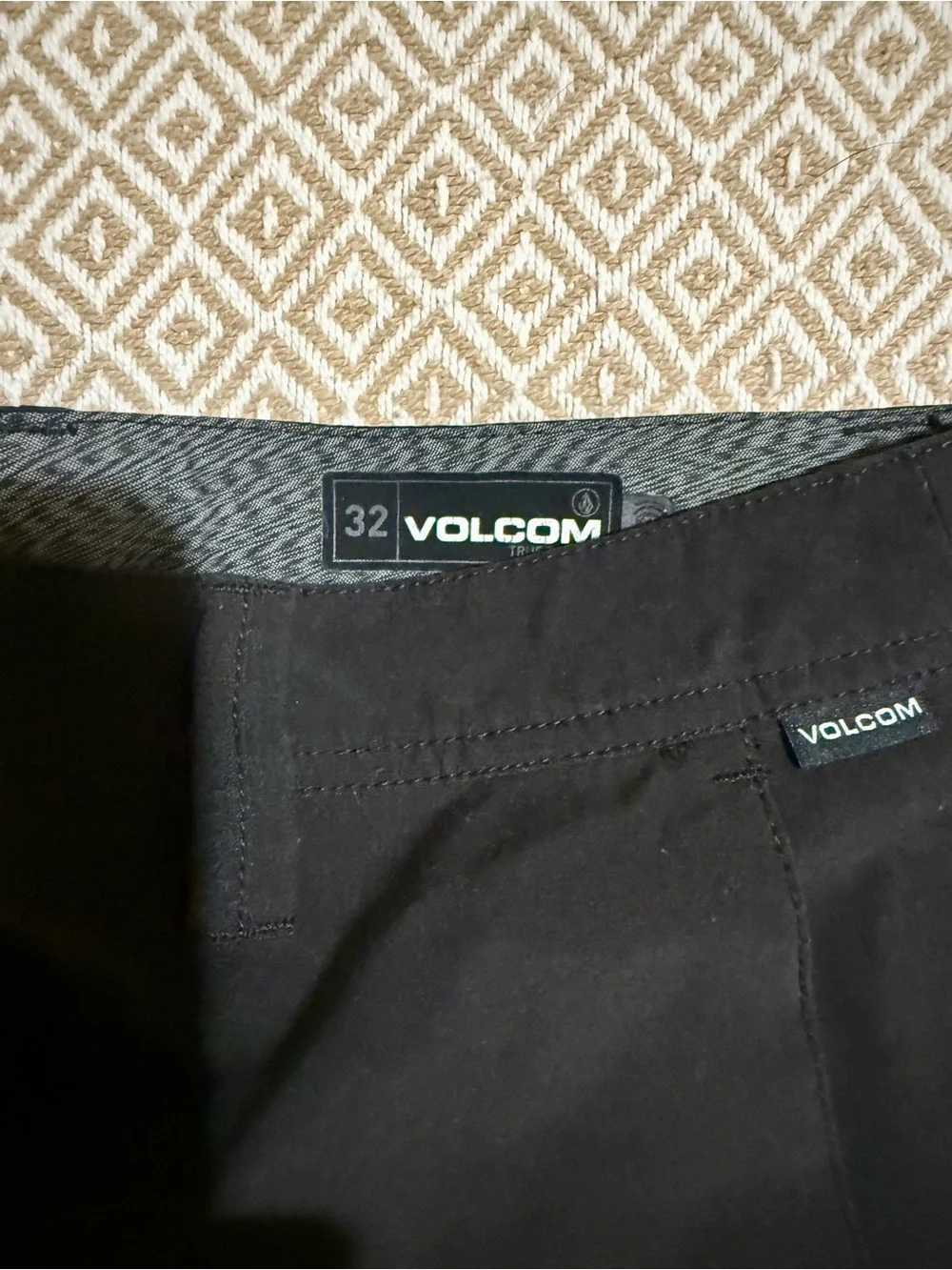 Volcom Men's Black Flat Front Shorts